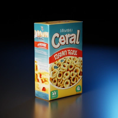 Box of cereal, english.