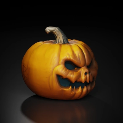 carved Halloween pumpkin.