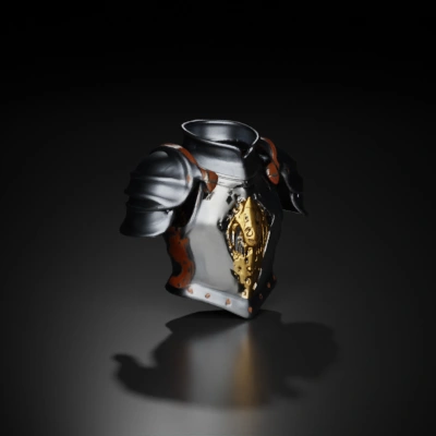 Knight's chest armor, medieval design.