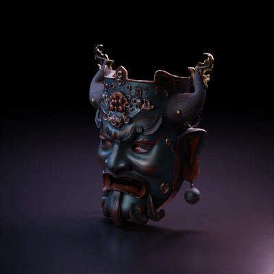 Bronze masks.