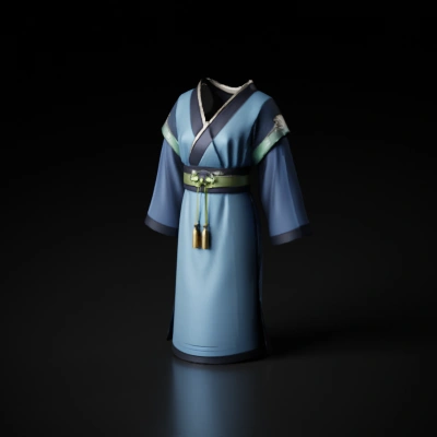 traditional robe on hanger.