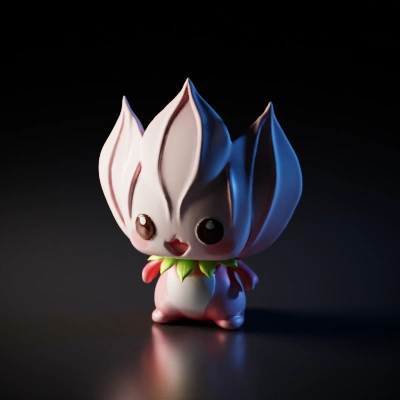 Cute big-eyed lotus headed creature.