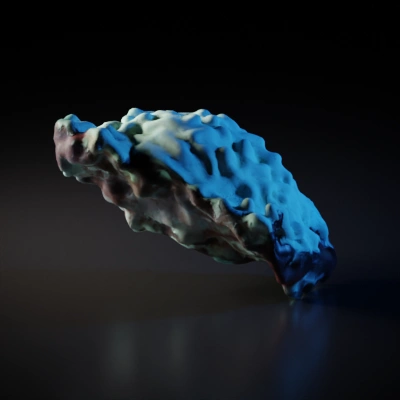 Coral reef structure, layered and organic.