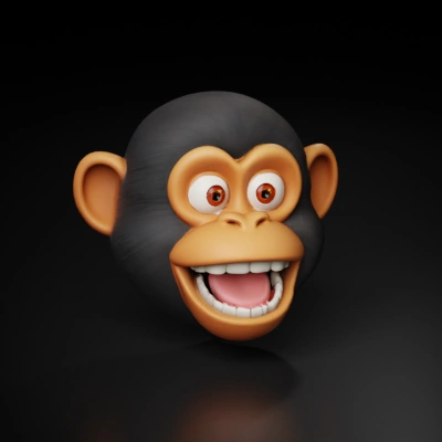 cartoon monkey face.