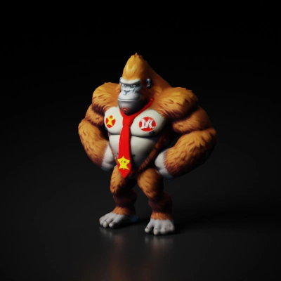 cartoon gorilla wearing a tie.