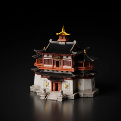 Traditional Chinese-style pavilion.