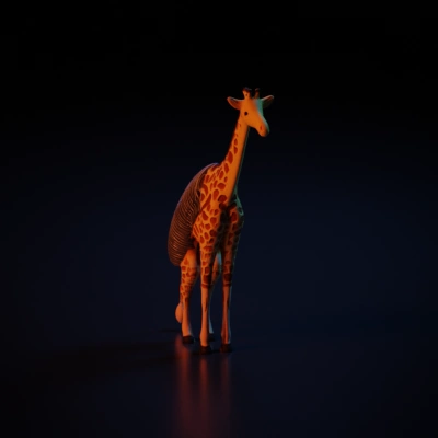 Giraffe with hedgehog spines, humorous hybrid animal.