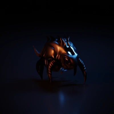 Alien insectoid creature, biomechanical, futuristic design.