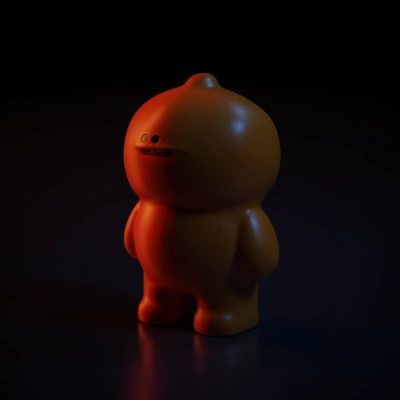 Chubby humanoid figure with minimalist design.