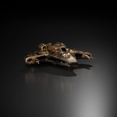 Spaceship with turret, sci-fi design, star wars.