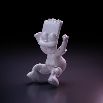 Young boy, cartoon character, sitting position.
