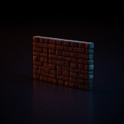 Textured brick wall.