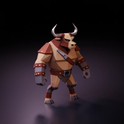 Minotaur warrior character.