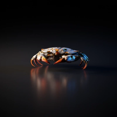Detailed crab, realistic rendering. mecha，crab mech