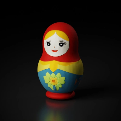 Russian nesting doll, traditional design.