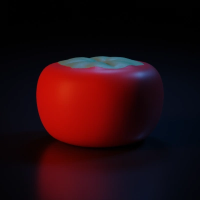 Tomato-shaped furniture, for kids, realistic style, leather material.