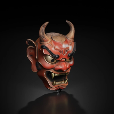 ornate demon mask.