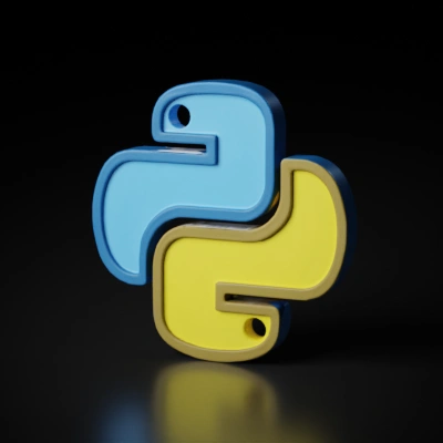 Python programming language logo.