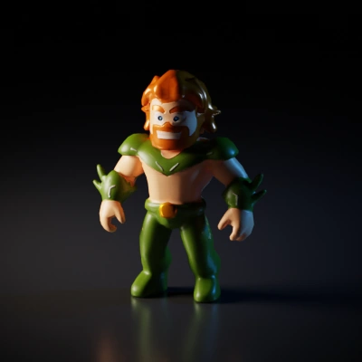sharp edges, ultra focus texture, hand painted dept and shadows, Muscular hero with green armor, cartoon style, confident T pose. extremly symetrical, stylized hair flat gace