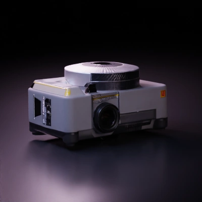 Kodak carousel slide projector.