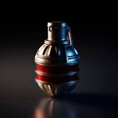 Grenade with a sleek design, modern look.