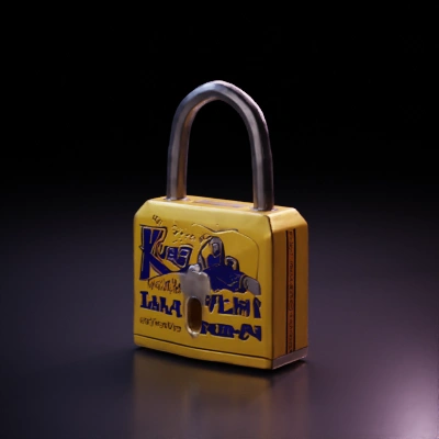 Padlock with set of keys.