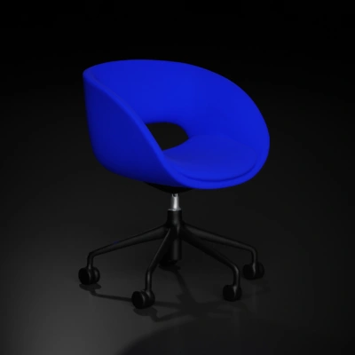 Modern office chair with wheels.