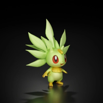 Small green creature with leaf-like features.