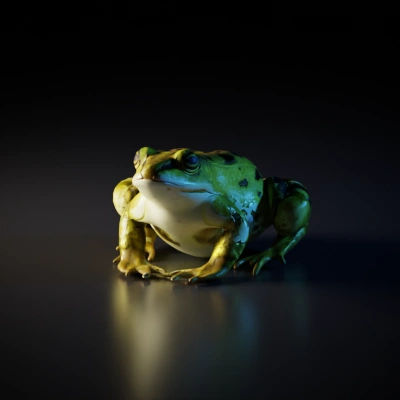 Frog, resting position, natural patterns.