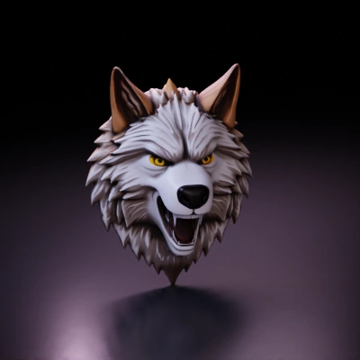 wolf head.