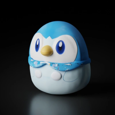 Stuffed penguin plush toy.