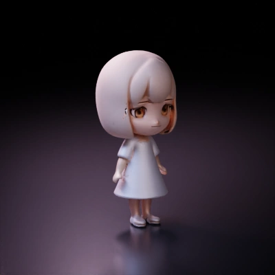 Chibi-style female character with large eyes.