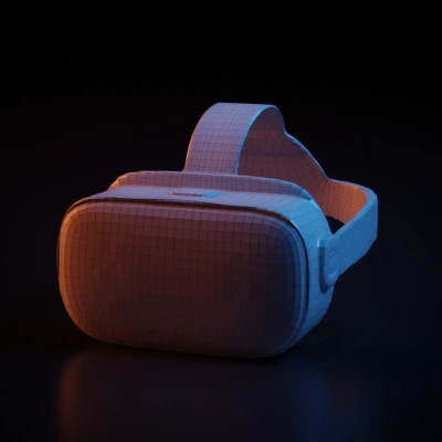 Virtual reality headset, immersive technology accessory.