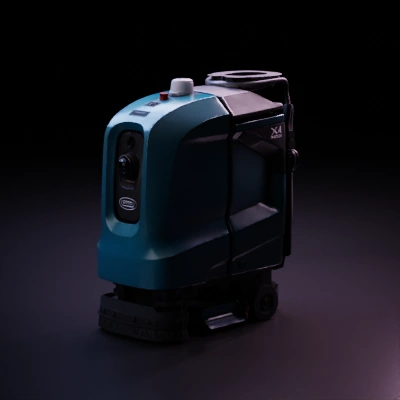 Automated floor cleaning machine.