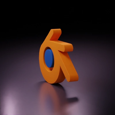 Orange circular logo with arrow.