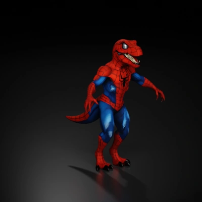 Dinosaur in a superhero costume. masterpiece, 32k, cinematic quality, ultra detailed, hdr, best quality, sharp focus, ultra sharp, depth of field