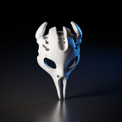 futuristic or alien mask.