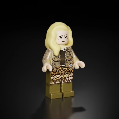 LEGO minifigure in stylish outfit.