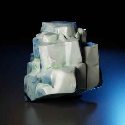 Cluster of angular rocks, rough texture, modular.