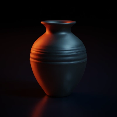 Clay vase, classic design, striped pattern
symmetric geometry.