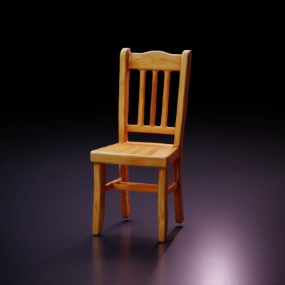 Wooden chair, simple design, classic style. handpainting color