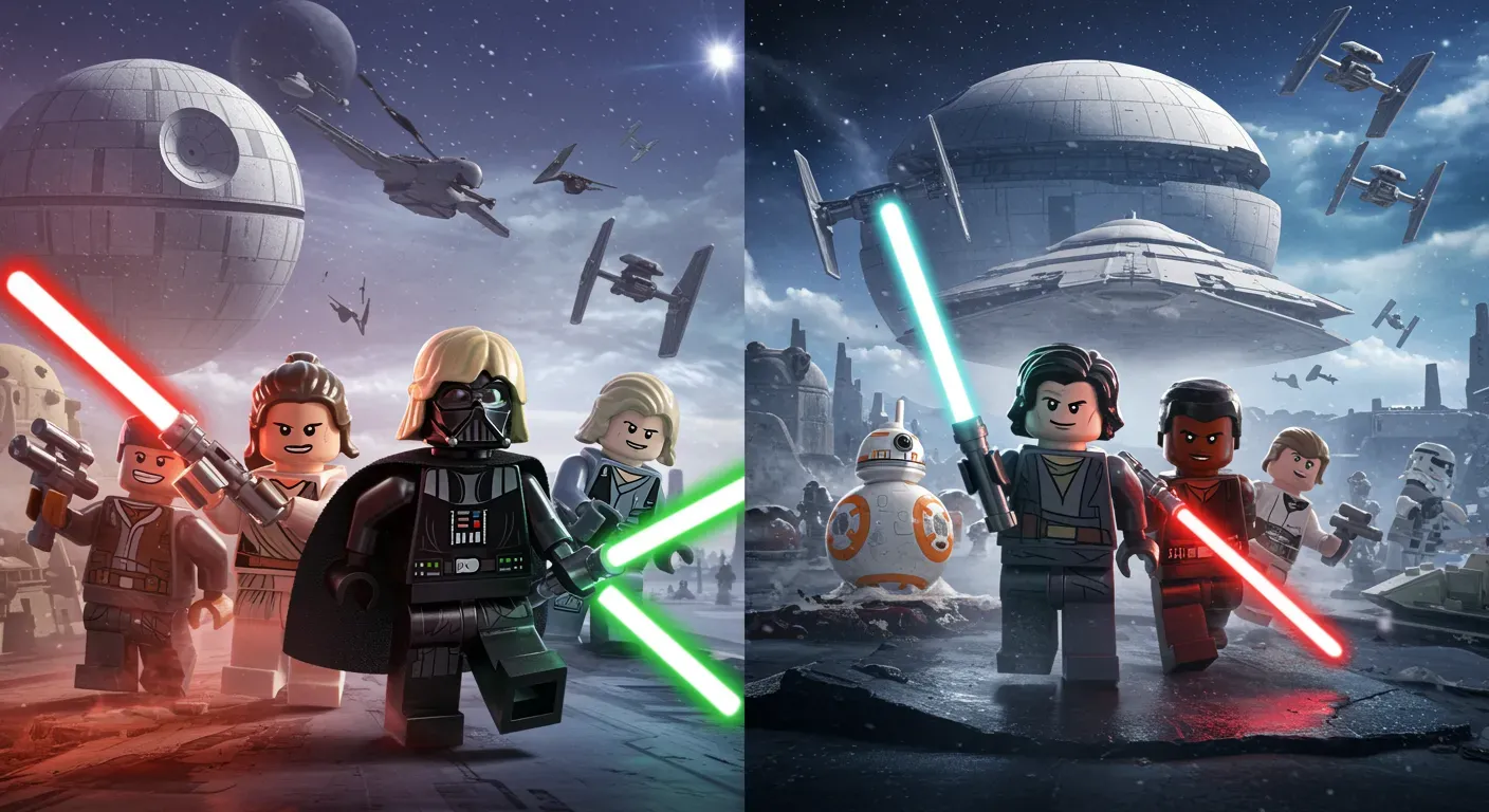 LEGO\xAE Star Wars\u2122: Skywalker Saga vs. Force Awakens Comparison