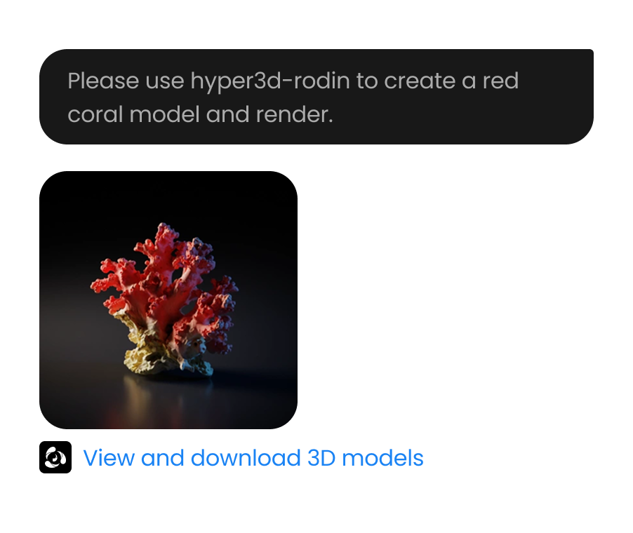 3D model generation preview