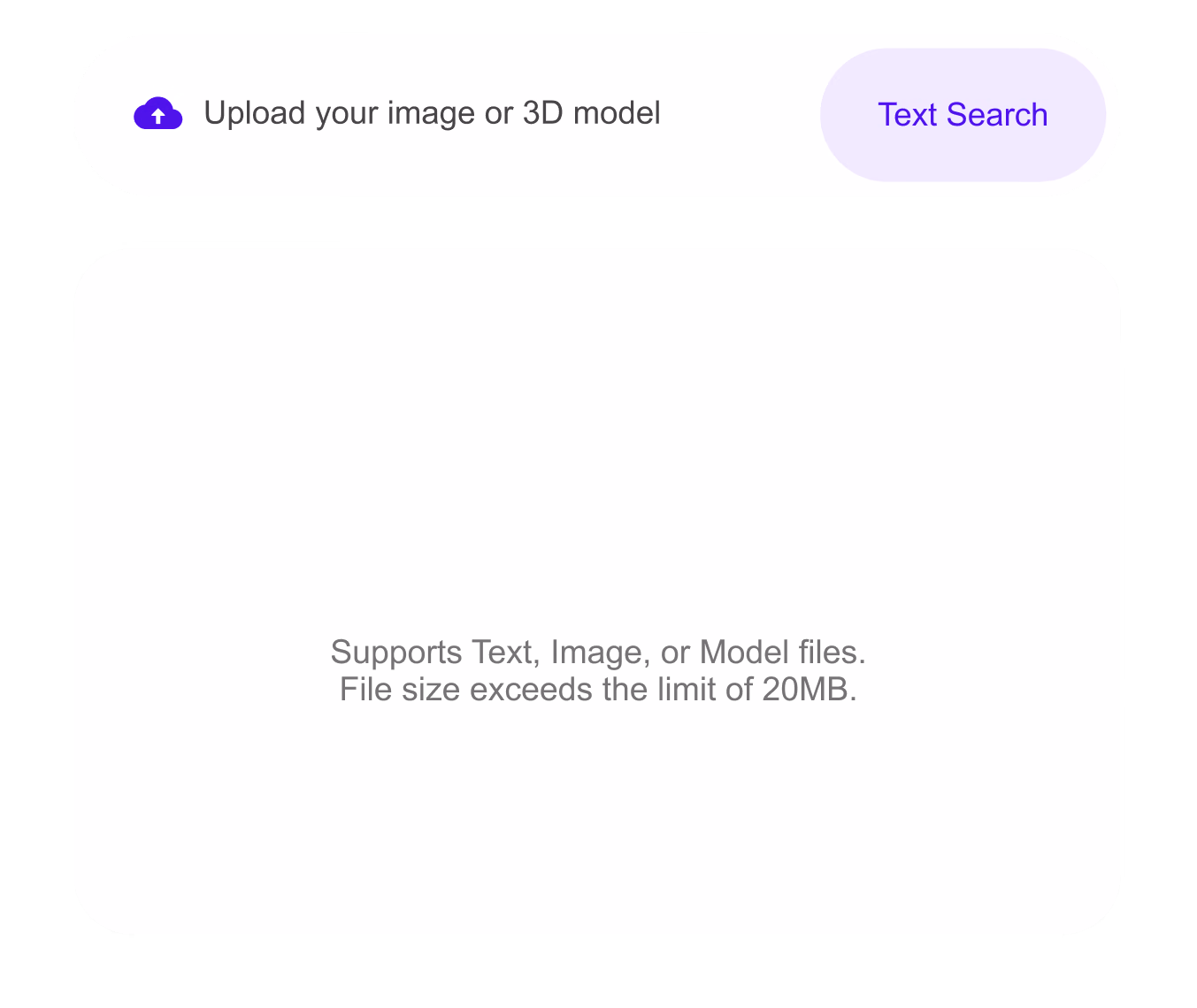 Search with text, an image, or a 3D model