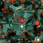 Retro Tin Robot texture map 1