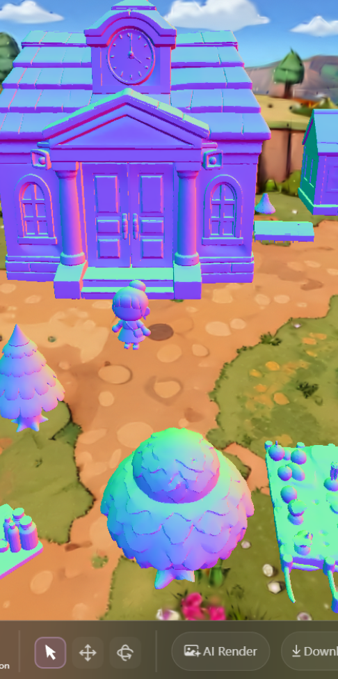 WorldGen, nesneler arasındaki temas ve destek ilişkilerini belirler