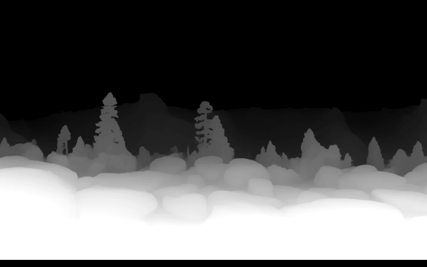 Depth map of the generated panorama, part of the unlocked 8K download pack
