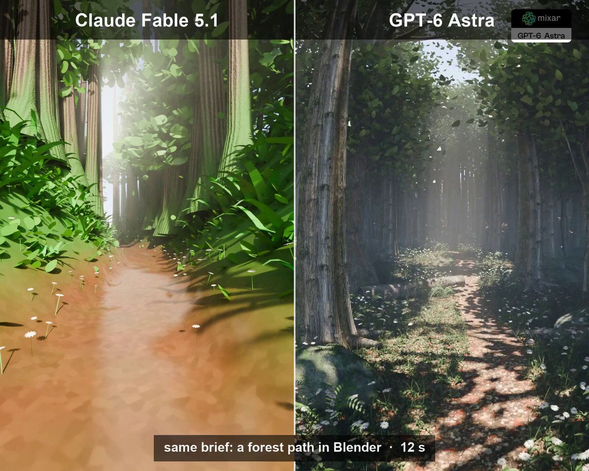 A 12-Second Forest Road in Blender