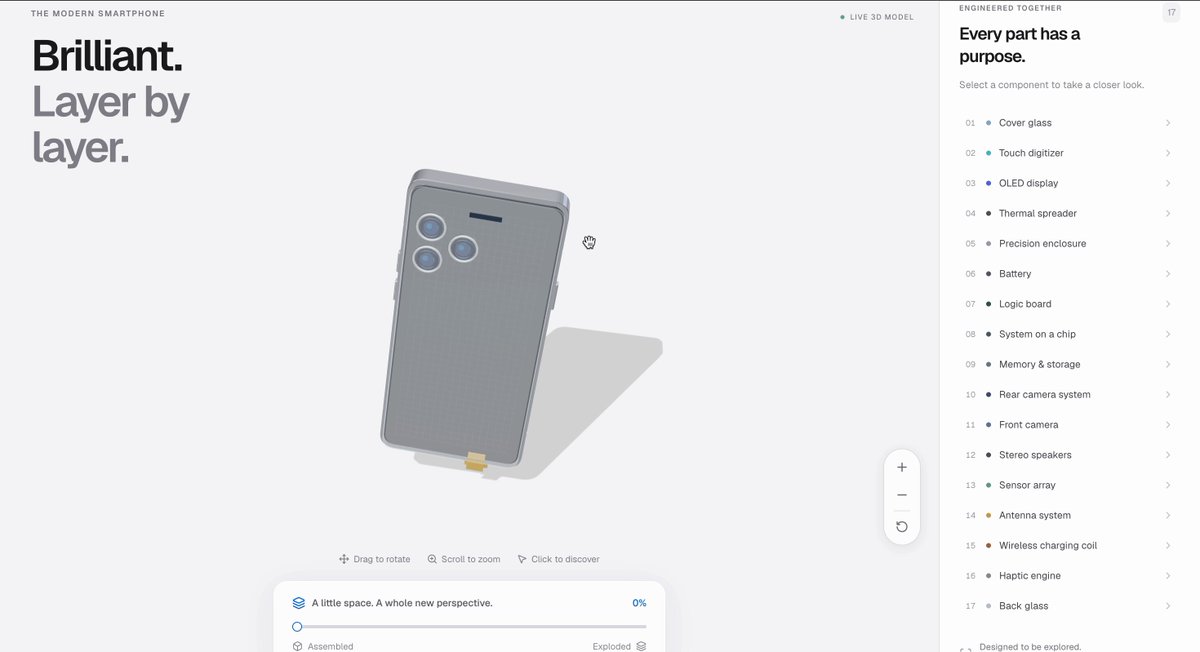 Interactive Smartphone Exploded View