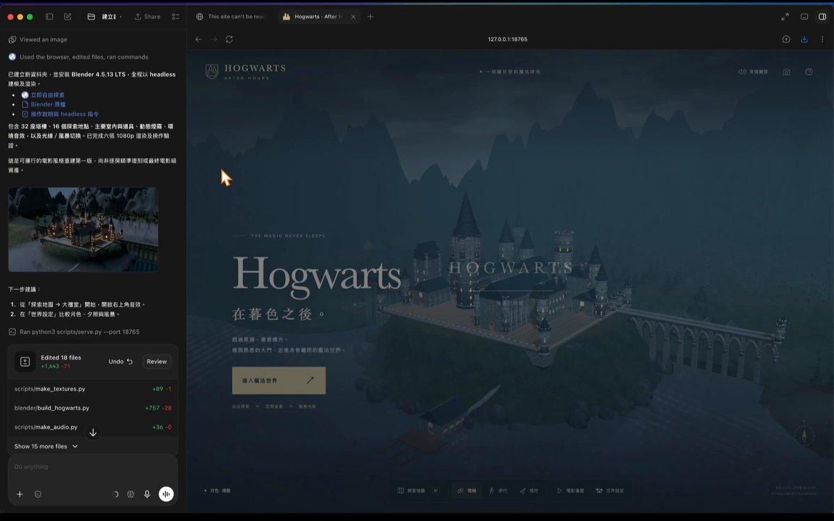 Hogwarts 3D scene